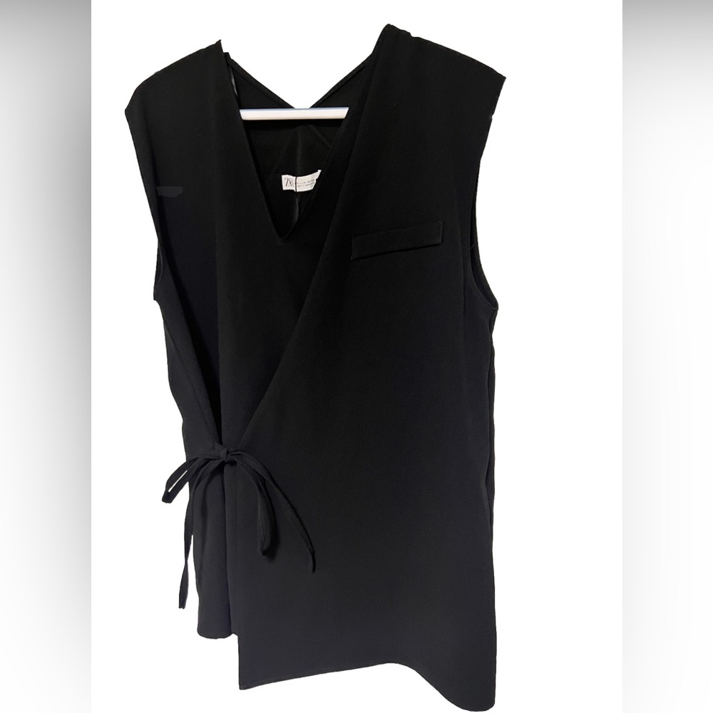 Zara vest side tie split back sleeveless top new without tags - Picture 4 of 9